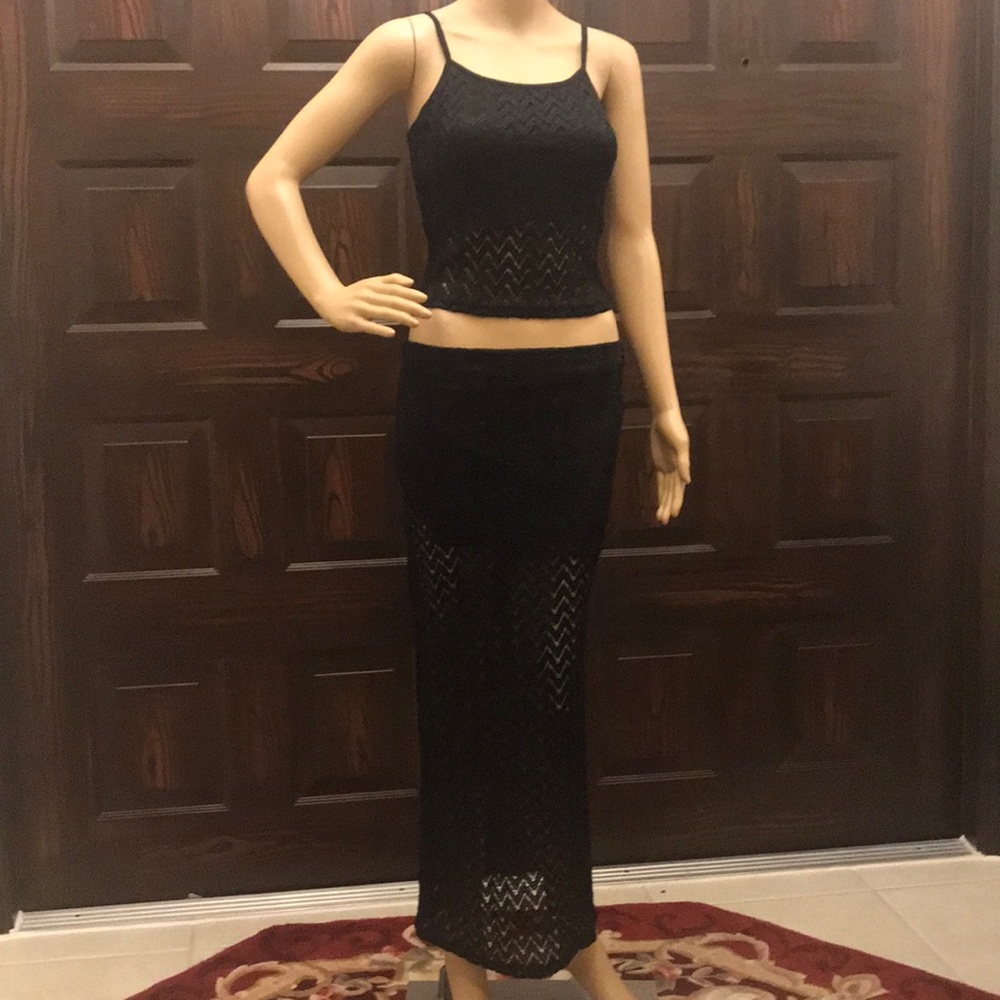 2pc Black lace dress size xs
